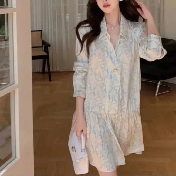 Sandro Rozie Silk Mini Shirt Dress with Long Sleeves and Collar - Picture 14 of 14